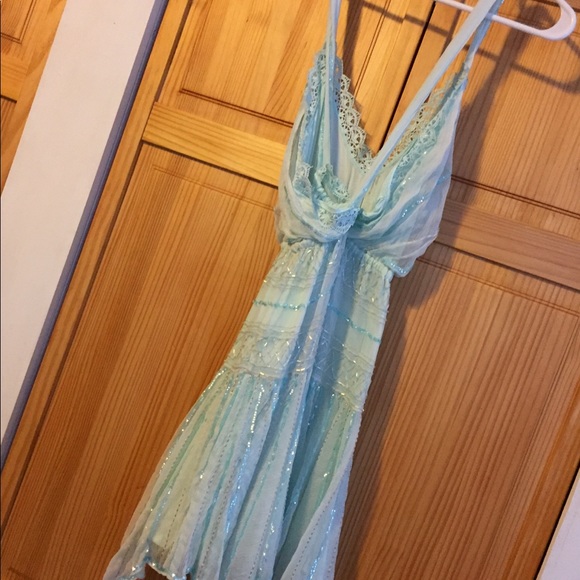 Free people baby blue sequined dress - Picture 4 of 6